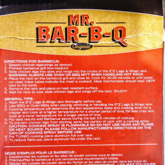 Mr. Bar-B-Q Deluxe Wing & Leg Rack - Picture 4 of 4